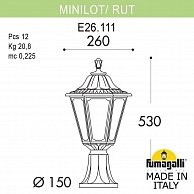 Наземный фонарь Fumagalli Rut E26.111.000.BXF1R