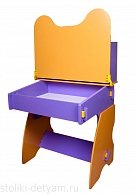 Комплект "Столики Детям" ФО-1столик с магнитной доской со стульчиком (регулировка по высоте) фиолетово-оранжевый