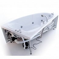 Ванна Triton Изабель левая 1700 x 1000 мм в комплекте с каркасом, сифоном, экраном