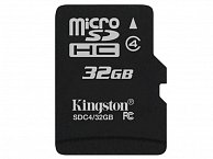 Карта памяти Kingston 32GB MicroSDHC Class 4 SDC4/32GBSP