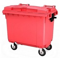 Мусорный контейнер Razak plast 660 литров красный красный