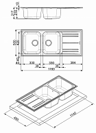 Мойка кухонная  Smeg LZ116AV2