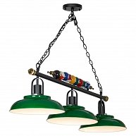 Светильник подвесной Lussole Loft Badger LSP-9542 зеленый LSP-9542