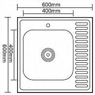 Мойка Ledeme L66060 R декор нерж.сталь