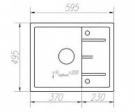 Кухонная мойка  Tolero R-107  (цвет серый металлик)