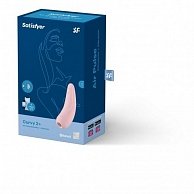 Вакуумный  стимулятор клитора с ДУ  Satisfyer Curvy 2+ Pink  ( J2018-81-3)