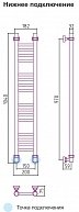 Полотенцесушитель водяной  Сунержа Богема прямая 1000х150 (вертикальное/диагональное/нижнее подключение)