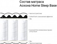 Матрас Askona Home Sleep Base 90х186 белый