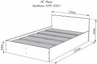 Полуторная кровать ДСВ Мори КРМ 1200.1 графит