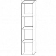 Шкаф навесной Мебель-КМК 2Д Альда 0782.2 (черный/белый глянец)