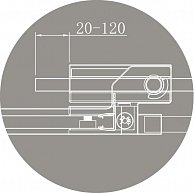 Душевой уголок Cezares SLIDER-AH-1-90-100/110-GRIGIO-Cr  (1000-1100)x900x1950
