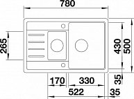 Кухонная мойка Blanco Legra 6 S Compact  антрацит  (521302)