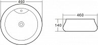 Раковина накладная керамическая круглая BelBagno BB1398