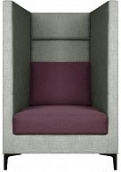 Кресло Бриоли Дирк J20-J10 (серый, сиреневые вставки)