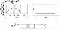 Кухонная мойка Smeg LGR116-2 стальной