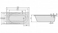 Ванна акриловая Sanplast WP/AS 150*70 + STW-1