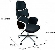 Кресло компьютерное Signal Q-888  черный/белый NEW 2
