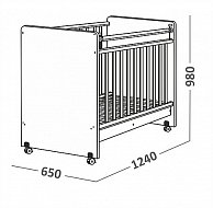 Кровать детская  СКВ 431011 (накладка) белый