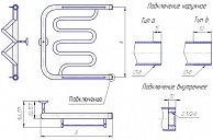 Полотенцесушитель водяной Gloss & Reiter Foxtrot Plus. ПМ.1. 60Х70 (1.1/4) хром