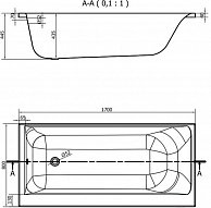 Ванна Cersanit Smart 170x80 R