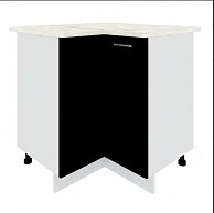 Шкаф-стол угловой  Кортекс-мебель Корнелия ЛИРА НШУ Черный, Мадрид