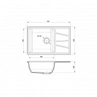 Кухонная мойка GranFest GF-V-780L (графит)