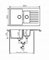 Кухонная мойка Tolero TL-860 сафари