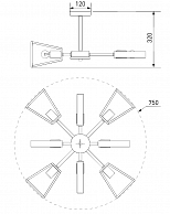 Люстра Евросвет Klark 70056/8 кофе