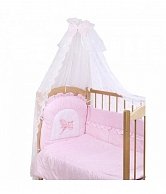 Комплект в кроватку Балу УЛЫБКА 7пр (ш4074) розовый