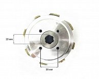 Муфта сцепления  в сборе 178/186F шлиц 25 мм 8 лепестков 120мм культиватора/мотоблока
