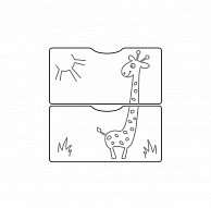 Кровать детская  СКВ 550038-9 жираф цвет венге-бежевый