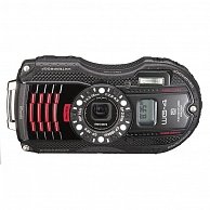 Цифровая фотокамера Ricoh  WG-4 GPS черная с красными вставками