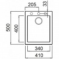 Кухонная мойка  Elleci Quadra 100  Dove Grey 93