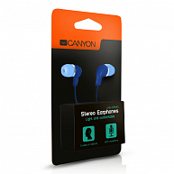 Наушники Canyon Stereo Earphones with inline microphone CNS-CEPM02BL Blue