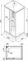 Душевая кабина Triton Квадро А3 120х80 прямоугольная/полосы (ДН4)