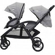 Детская прогулочная коляска для двойни Joie Evalite Duo grey flannel