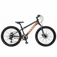 Велосипед Polar ALASKA 24 (черный-оранжевый-синий)