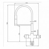 Смеситель для кухни Zorg teel Hammer SH 2002  Хром