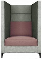 Кресло Бриоли Дирк J20-J11 (серый, розовые вставки)