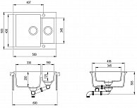 Кухонная мойка AquaSanita Tesa SQT150AW  argent 220