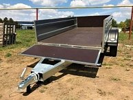 Прицеп Кремень бизнес 3,0*1,56B с бортом 50 см с тентом 70 см (усил передний и задний борт) LED подсветка