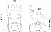 Кресло поворотное Седия BELLA  ткань/серый