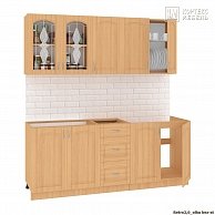 Готовая кухня Кортекс-мебель Корнелия Ретро 2.0 м без столешницы Ольха