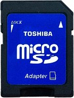 Карта памяти  Toshiba microSD SDHC 8GB class 10 + adapter UHS-I