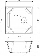 Кухонная мойка GranFest GF-U-500 Черный