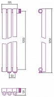 Полотенцесушитель водяной Сунержа ЭСТЕТ-0 EU50 1200х135, правый 00-0321-1203