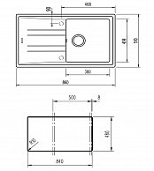 Кухонная мойка Teka Stone 50 B-TG серый металлик/ручной слив (115330014)