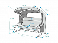 Качели садовые Удачная мебель Толедо  (зеленый 302)