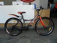 Велосипед горный Maxim 24 черно-оранжевый, V-brake (7 скоростей, Original SHIMANO SL-TX50-7R/TZ31)