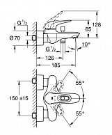 Смеситель для ванны Grohe Eurostyle (33591003)